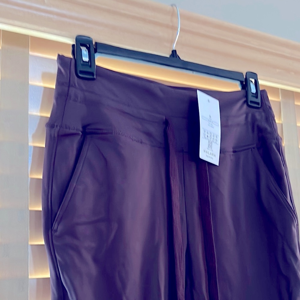 NWT Halara Purple Track Jogger Pants, M - Picture 2 of 3